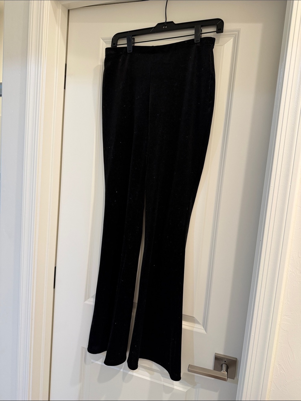 Windsor Black Velvet Flare Pants